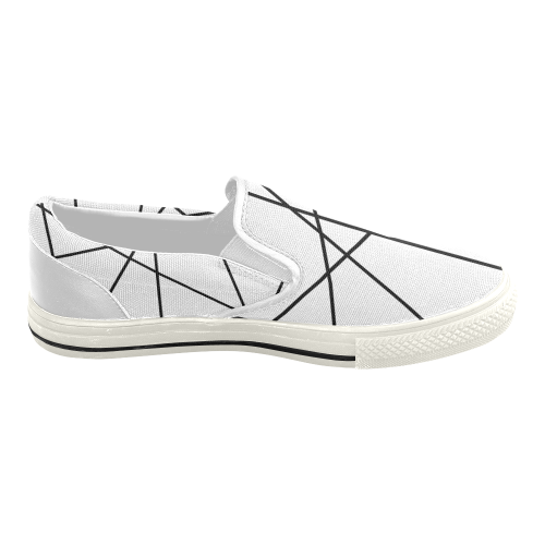 Lineas-Blancas Women's Slip-on Canvas Shoes (Model 019)