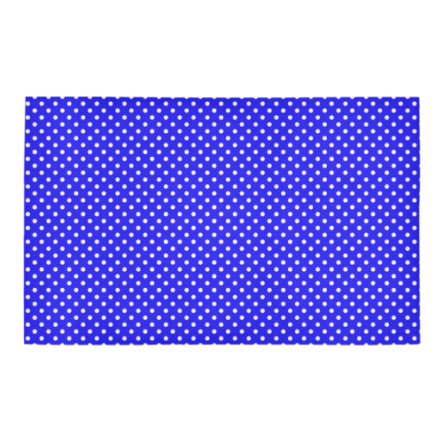 Blue polka dots Bath Rug 20''x 32''