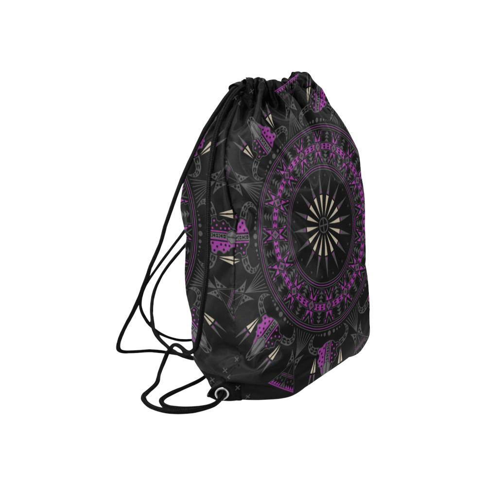 Buffalo Nation Purple Large Drawstring Bag Model 1604 (Twin Sides)  16.5"(W) * 19.3"(H)