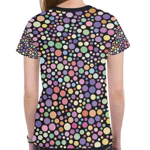 Colorful dot pattern New All Over Print T-shirt for Women (Model T45)
