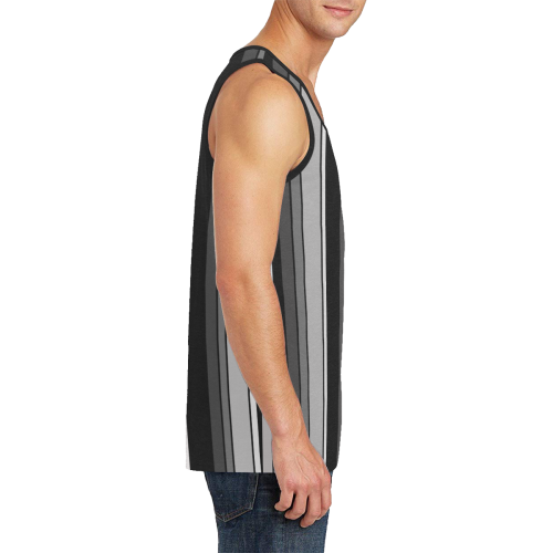 from black to grey Men's All Over Print Tank Top (Model T57)