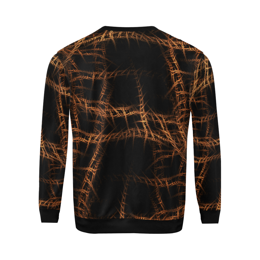 Trapped All Over Print Crewneck Sweatshirt for Men (Model H18)