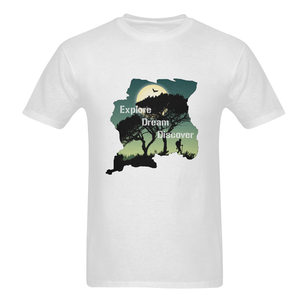 Explore Dream Discover Men's T-Shirt in USA Size (Two Sides Printing)