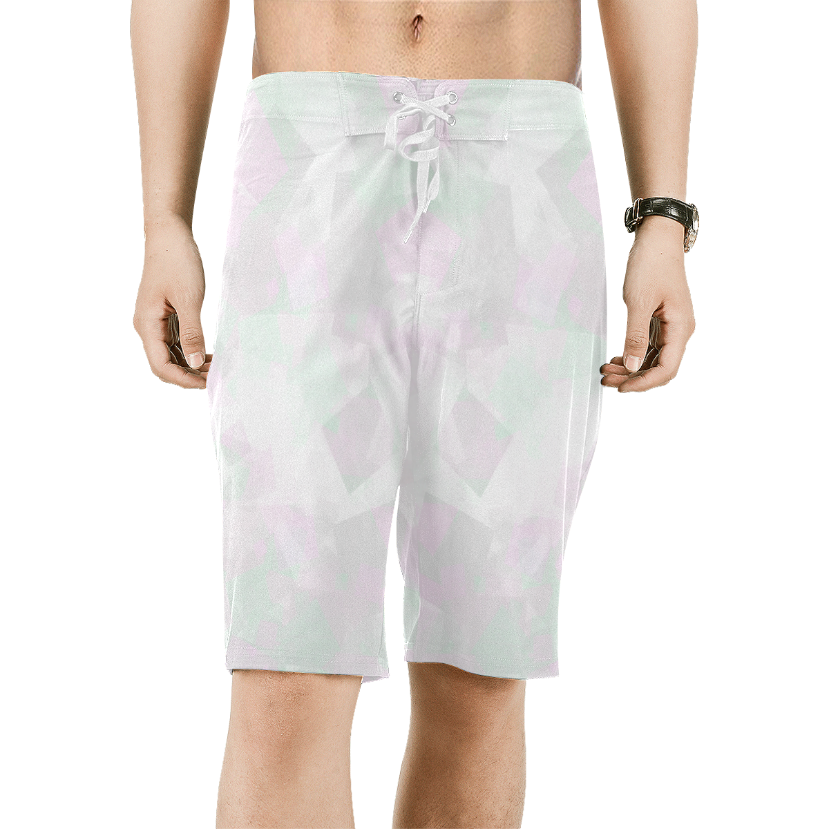 Clear Amour Snuff Mint Men's All Over Print Board Shorts (Model L16)