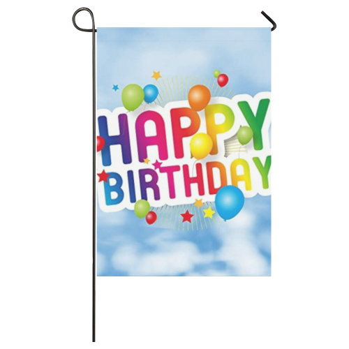 Happy Birthday Garden Flag 28''x40'' （Without Flagpole）