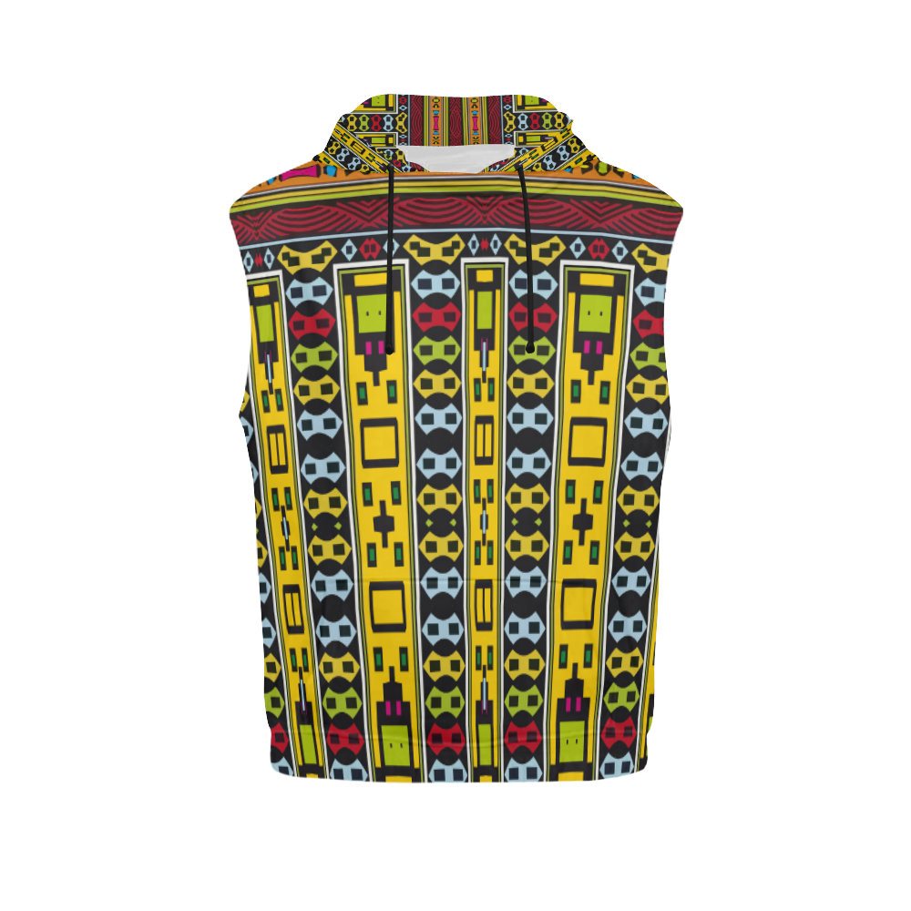Shapes rows All Over Print Sleeveless Hoodie for Women (Model H15)