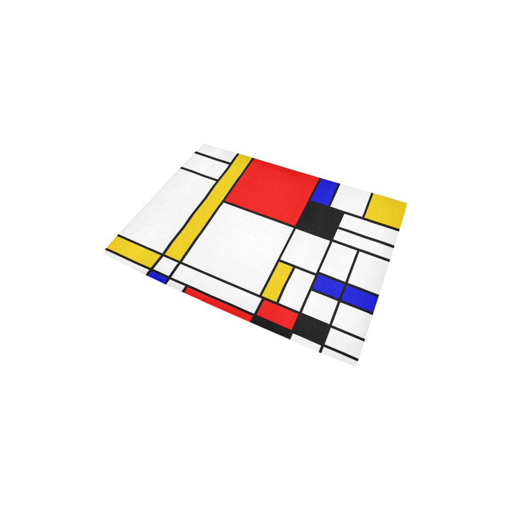Bauhouse Composition Mondrian Style Area Rug 2'7"x 1'8‘’