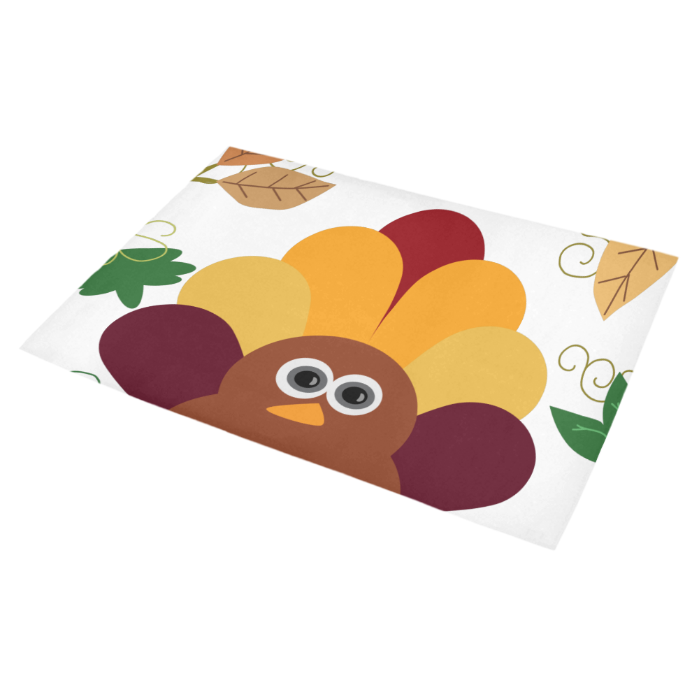 Thanksgiving Turkey Azalea Doormat 30" x 18" (Sponge Material)