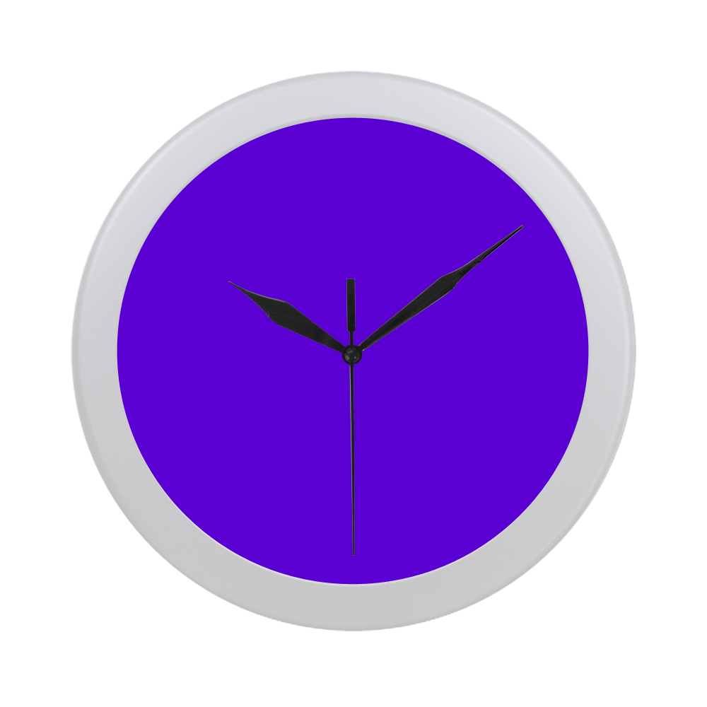 color electric indigo Circular Plastic Wall clock