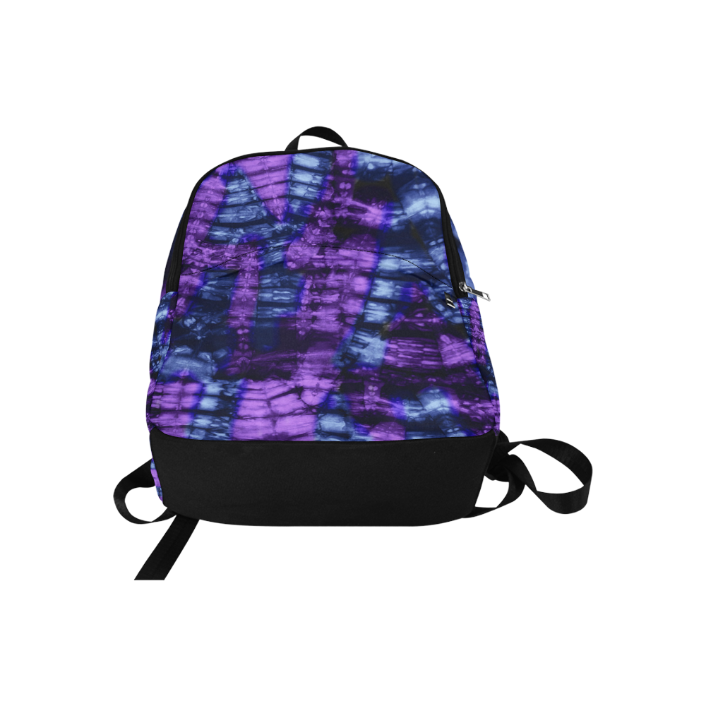 Purple Blue Shibori Tie Dye Fabric Backpack for Adult (Model 1659)