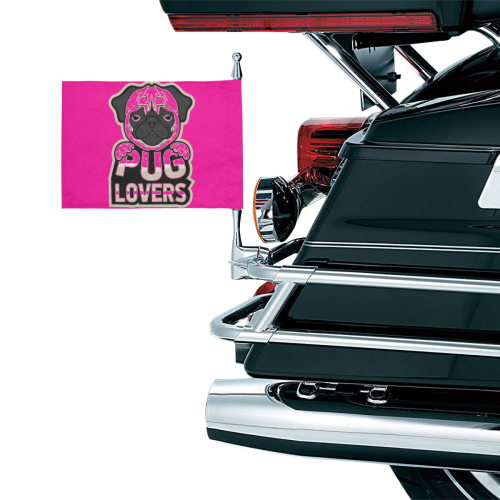 PUG LOVERS Motorcycle Flag (Twin Sides)