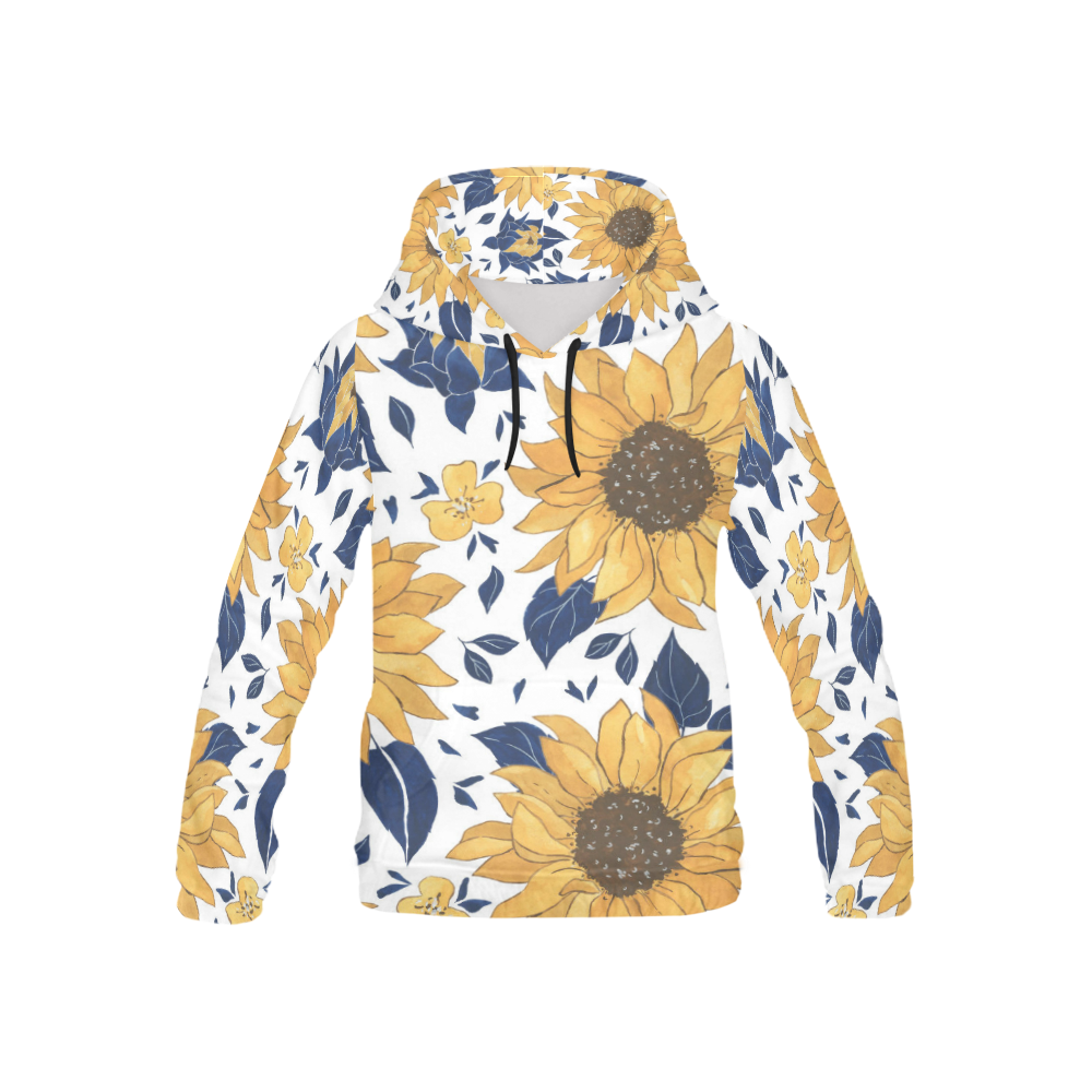 Sunflowers All Over Print Hoodie for Kid (USA Size) (Model H13)