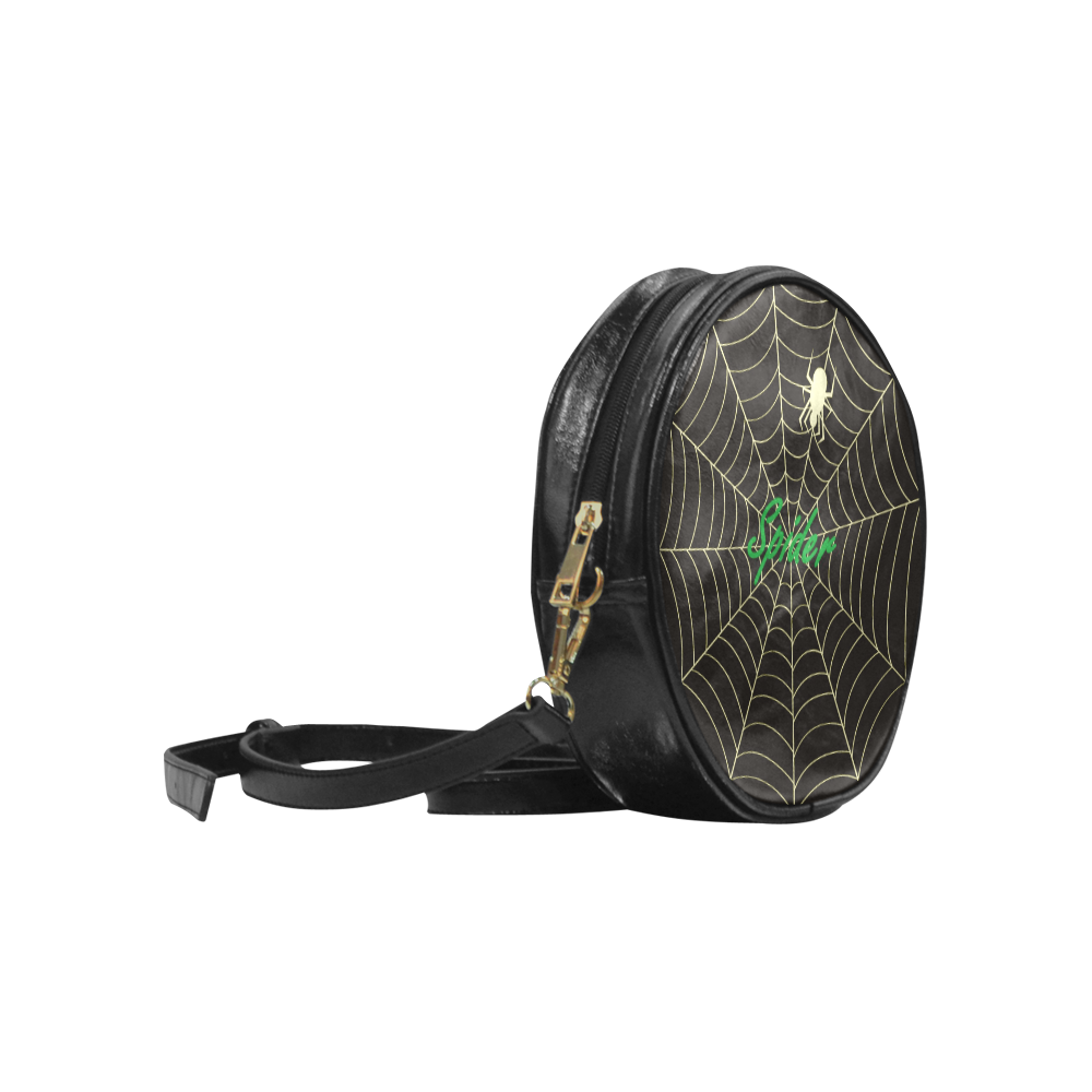 Moon and spider Round Sling Bag (Model 1647)