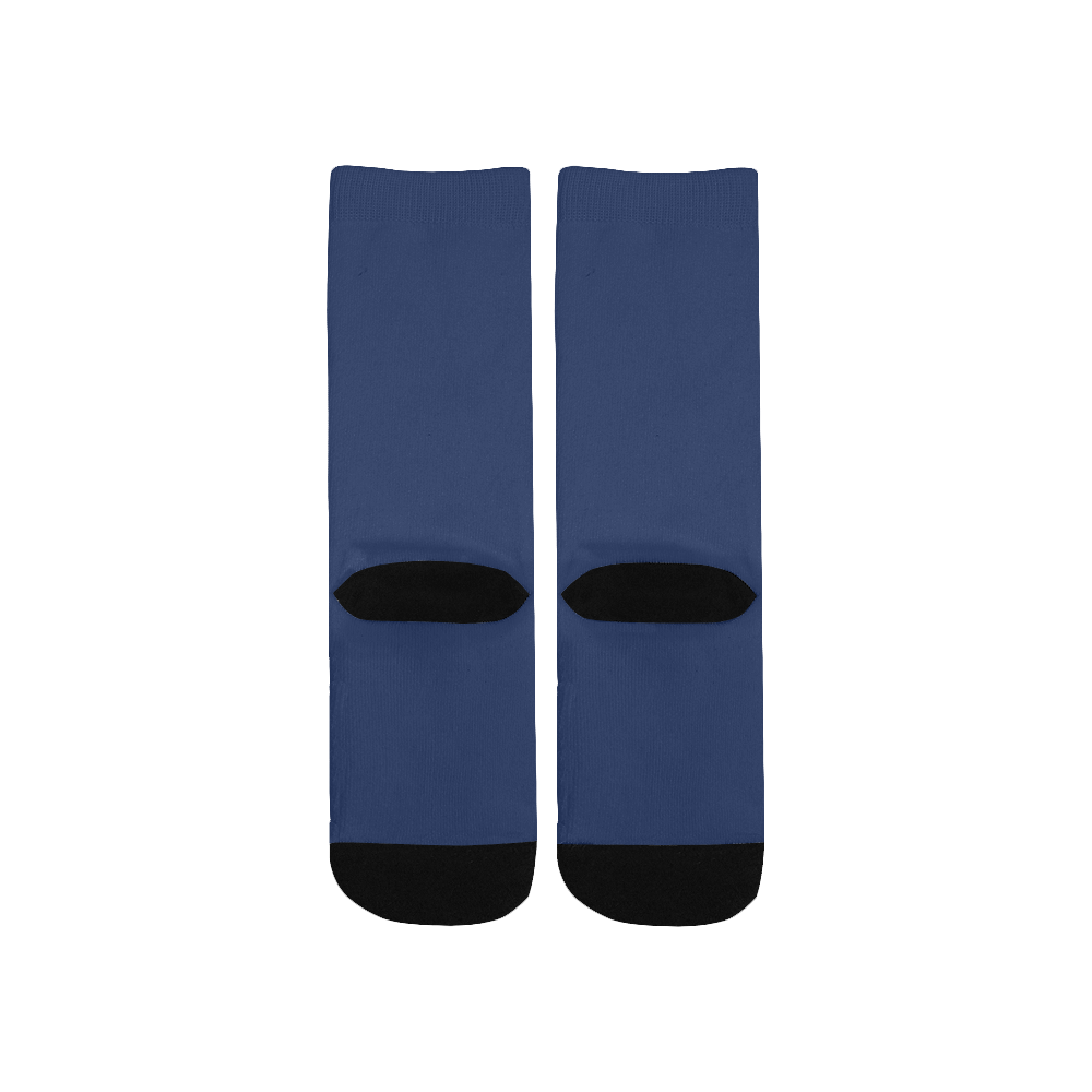 color Delft blue Kids' Custom Socks