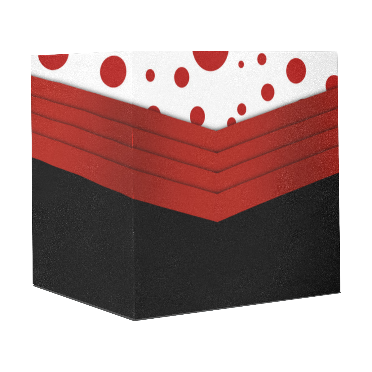 Polka Dots and Red Sash on Black Gift Wrapping Paper 58"x 23" (3 Rolls)