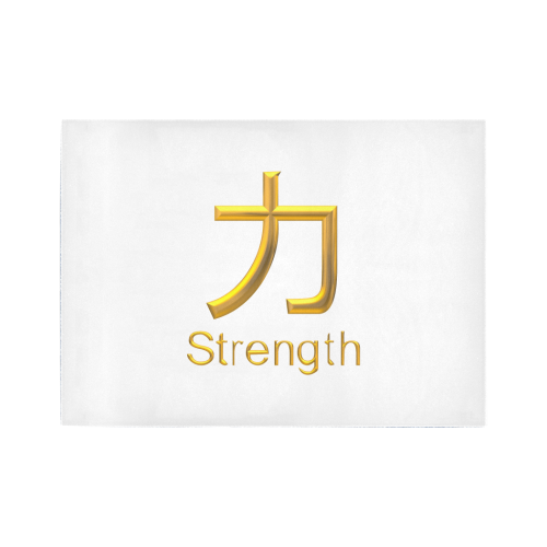 SP-Golden  Asian Symbol for Strength Area Rug7'x5'