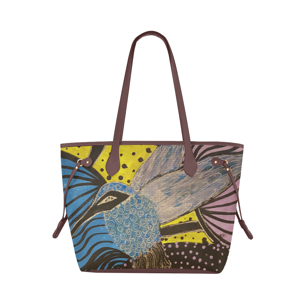Hummingbird Abstract Clover Canvas Tote Bag (Model 1661)