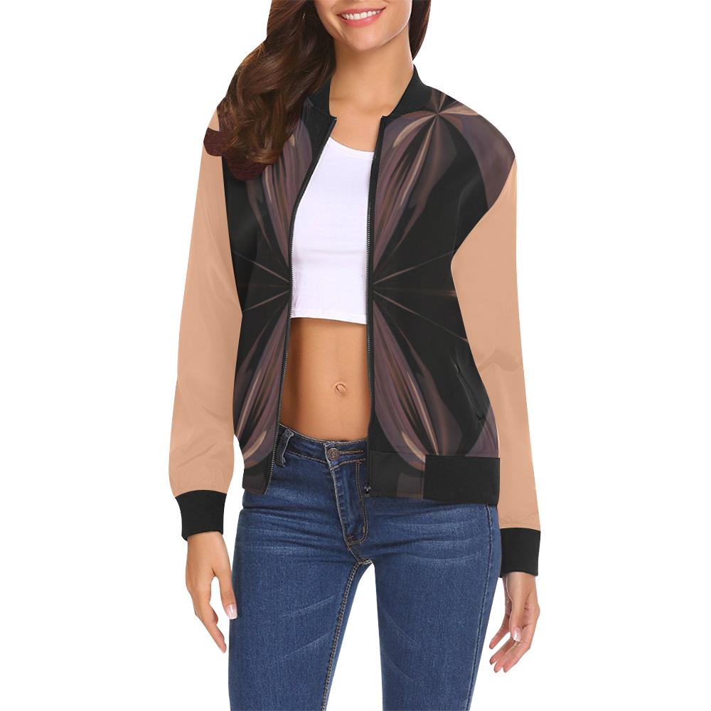 TANSLVZ All Over Print Bomber Jacket for Women (Model H19)