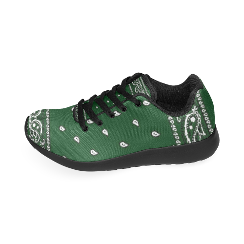 KERCHIEF PATTERN GREEN Men's Running Shoes/Large Size (Model 020)