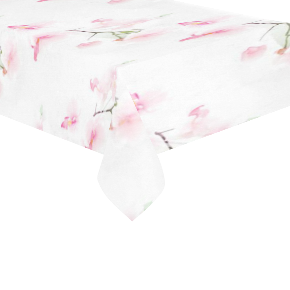 Pattern Orchidées Cotton Linen Tablecloth 60"x 104"