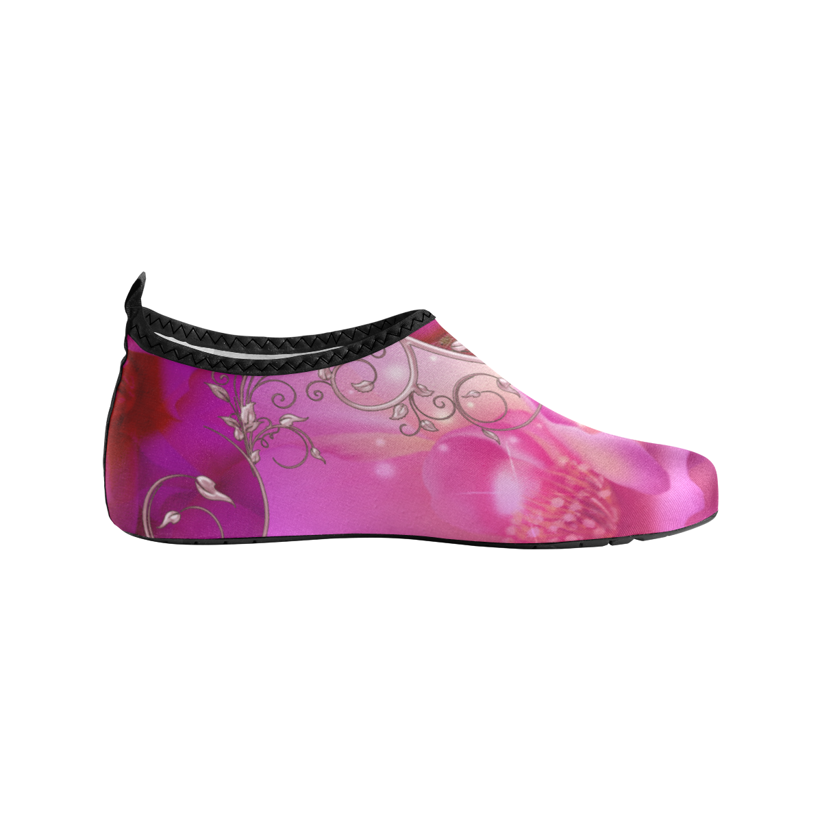 Wonderful floral design Women's Slip-On Water Shoes (Model 056)