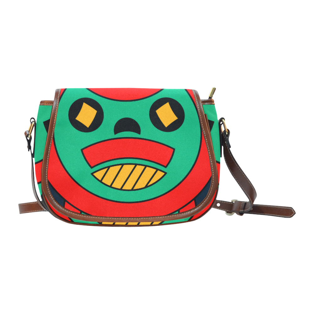 African Scary Tribal Saddle Bag/Small (Model 1649) Full Customization