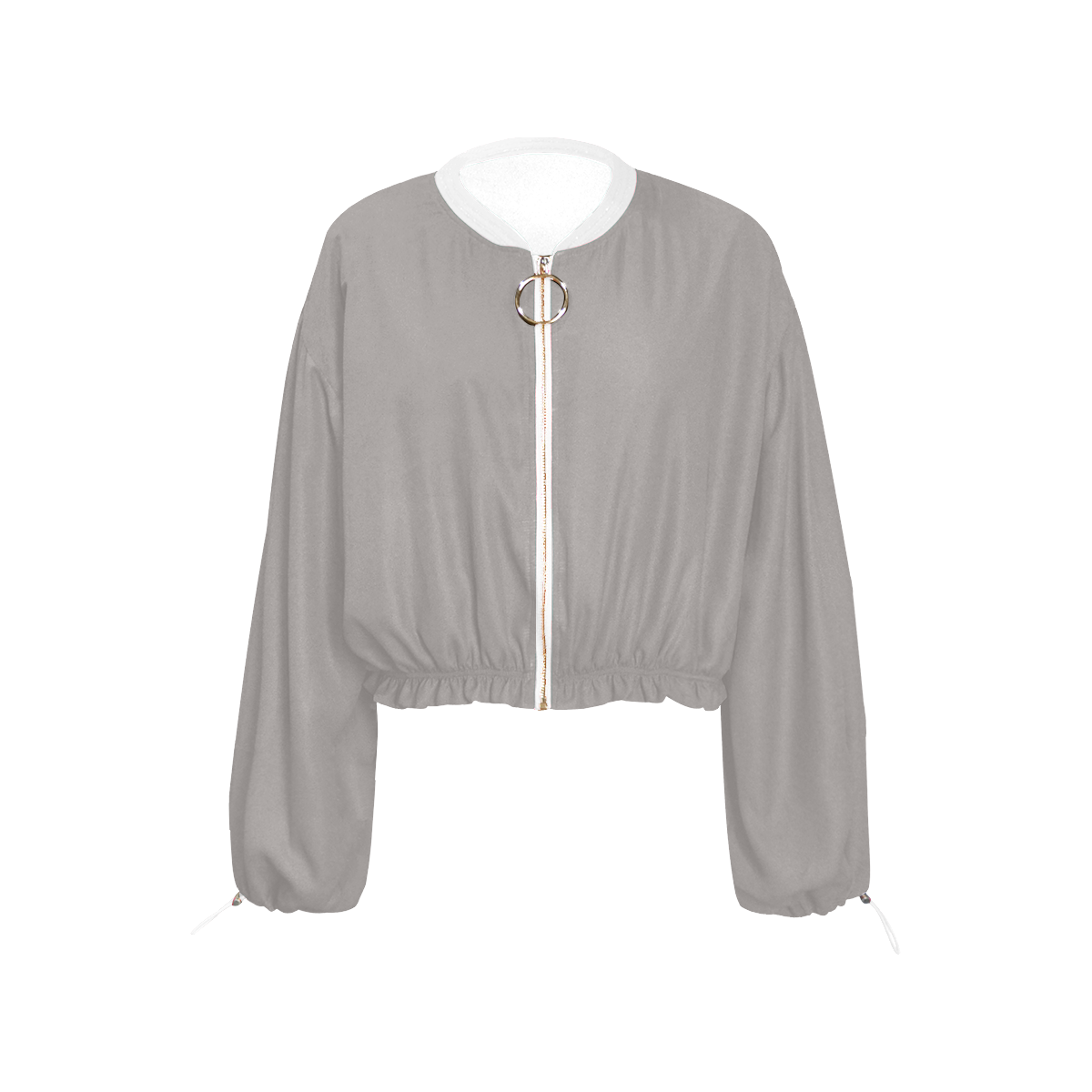 Ash Cropped Chiffon Jacket for Women (Model H30)