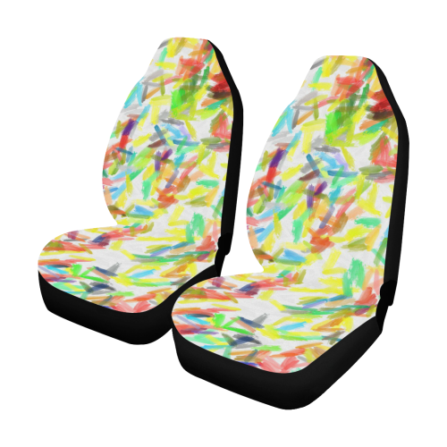 Colorful brush strokes Car Seat Covers (Set of 2)