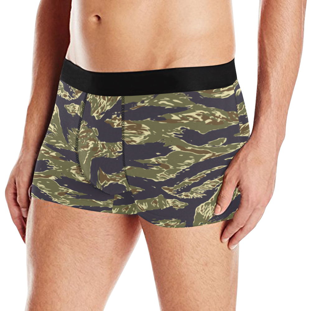 Tiger stripes woodland camouflage Men's All Over Print Boxer Briefs (Model L10)