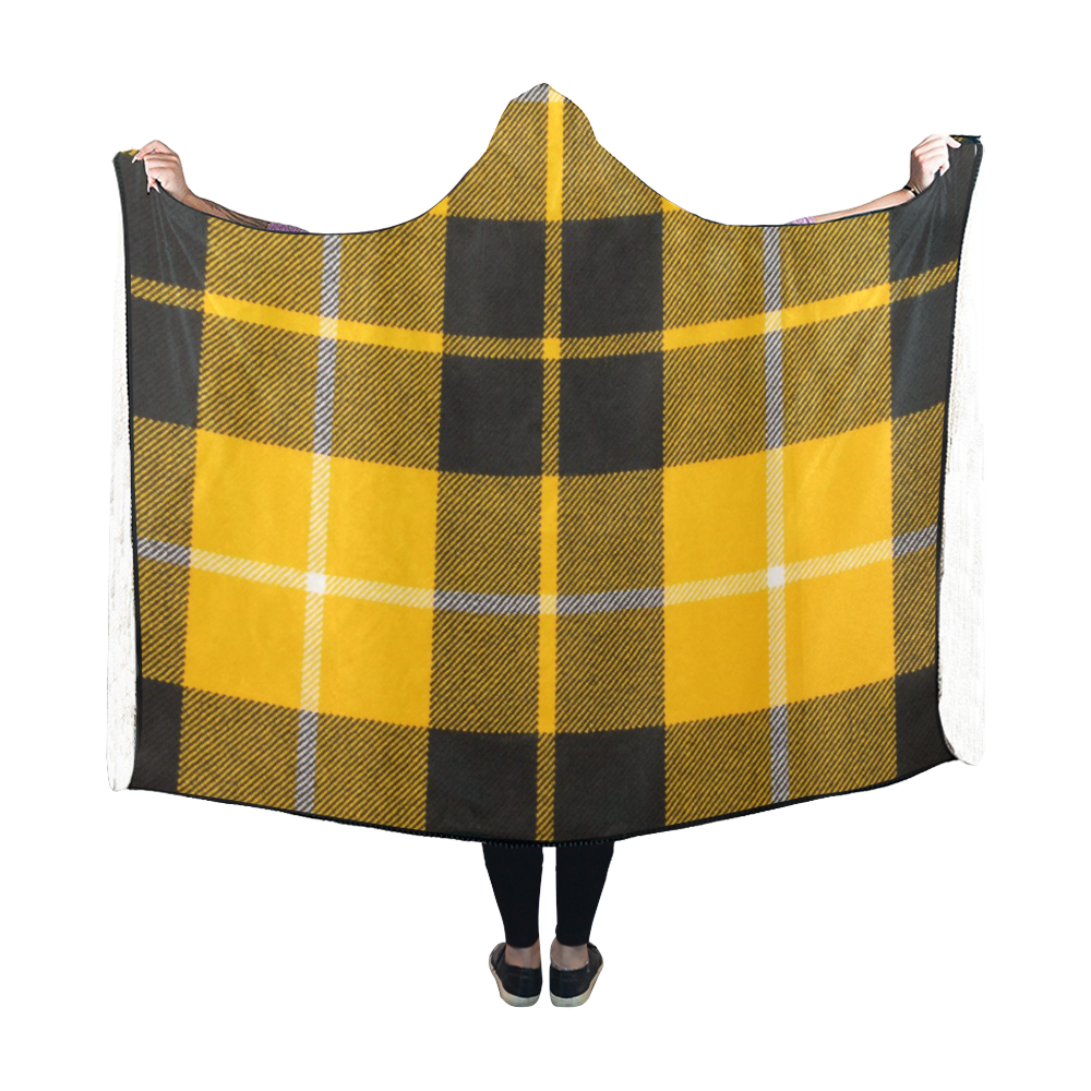 BARCLAY DRESS LIGHT MODERN TARTAN Hooded Blanket 60''x50''