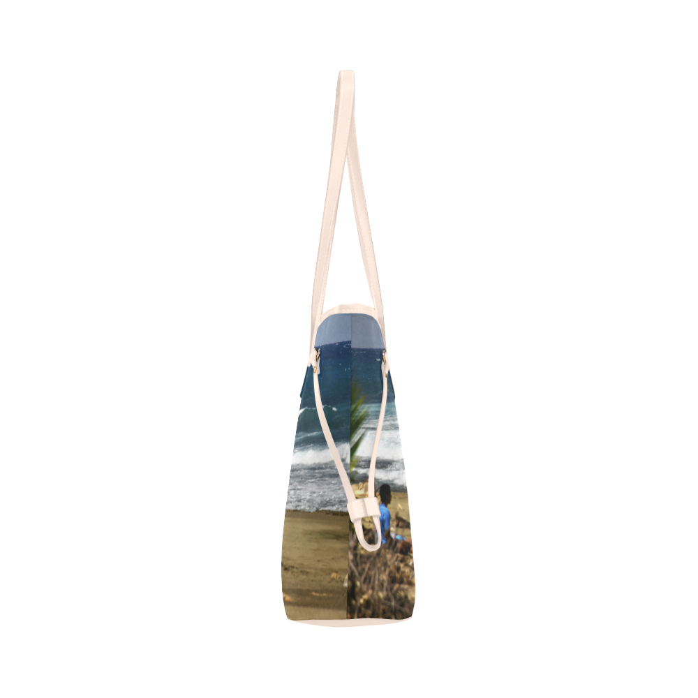 YS_0035 - Beach View Clover Canvas Tote Bag (Model 1661)