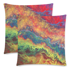 Powerful Custom Zippered Pillow Cases 18"x 18" (Twin Sides) (Set of 2)