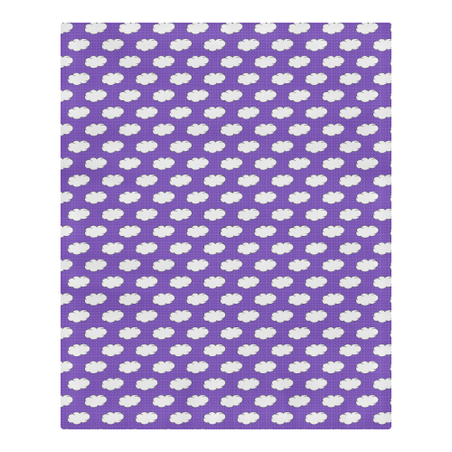 Clouds with Polka Dots on Purple 3-Piece Bedding Set