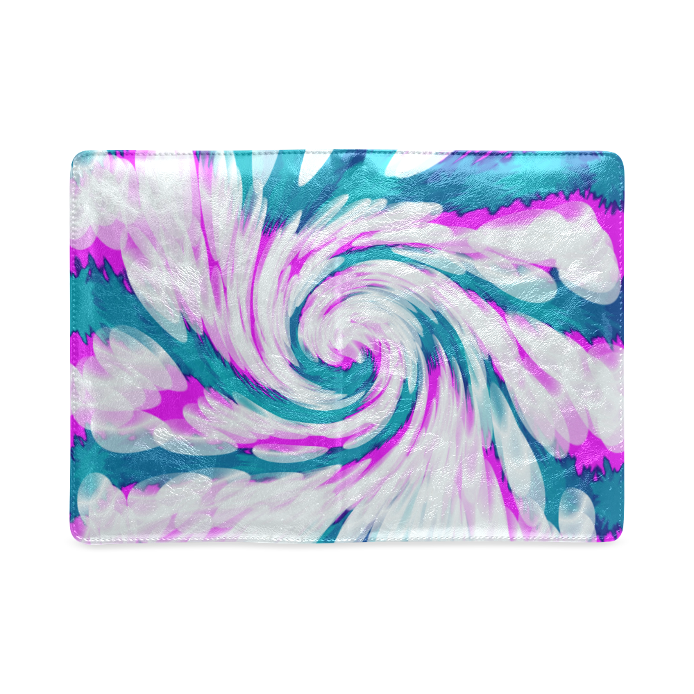 Turquoise Pink Tie Dye Swirl Abstract Custom NoteBook A5