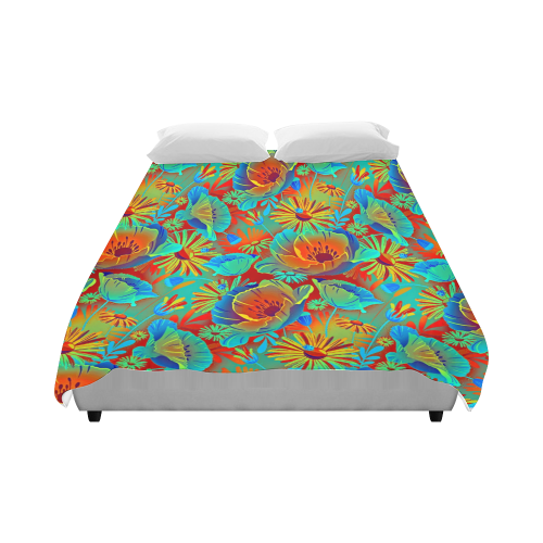 bright tropical floral Duvet Cover 86"x70" ( All-over-print)