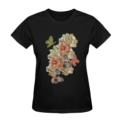 Leather craft flowers Sunny Women's T-shirt (Model T05)