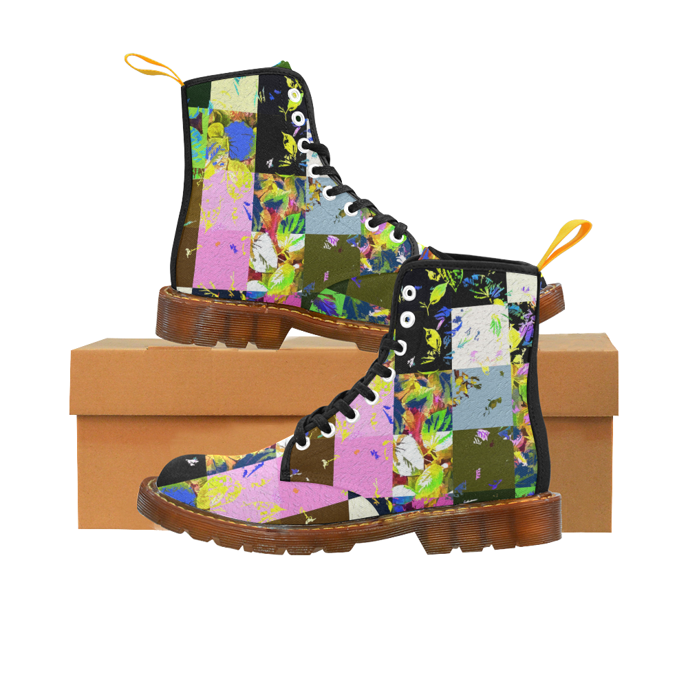 Foliage Patchwork #3 by Jera Nour Martin Boots For Women Model 1203H