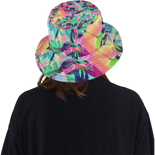 trendy floral mix 818B by JamColors All Over Print Bucket Hat