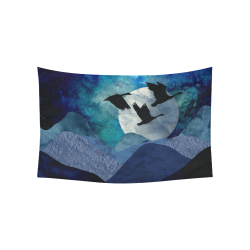 Night In The Mountains Cotton Linen Wall Tapestry 60"x 40"