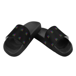 Skull 816 (Halloween) rainbow pattern Men's Slide Sandals (Model 057)