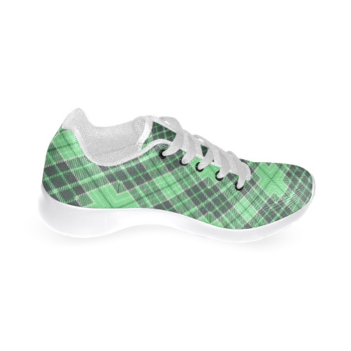 STRIPES LIGHT GREEN Women's Running Shoes/Large Size (Model 020)