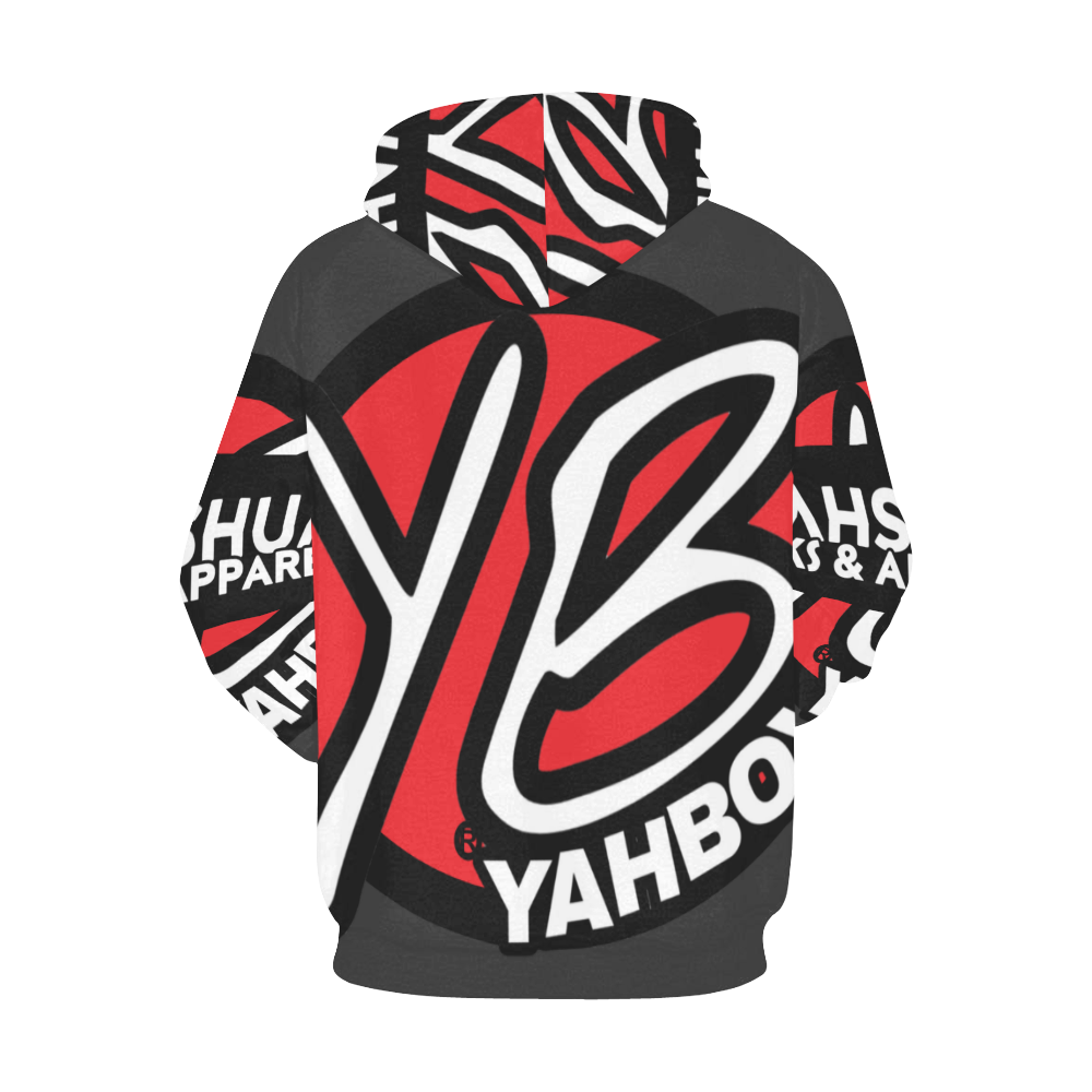 YahBoy Official Logo Gray All Over Print Hoodie for Men (USA Size) (Model H13)
