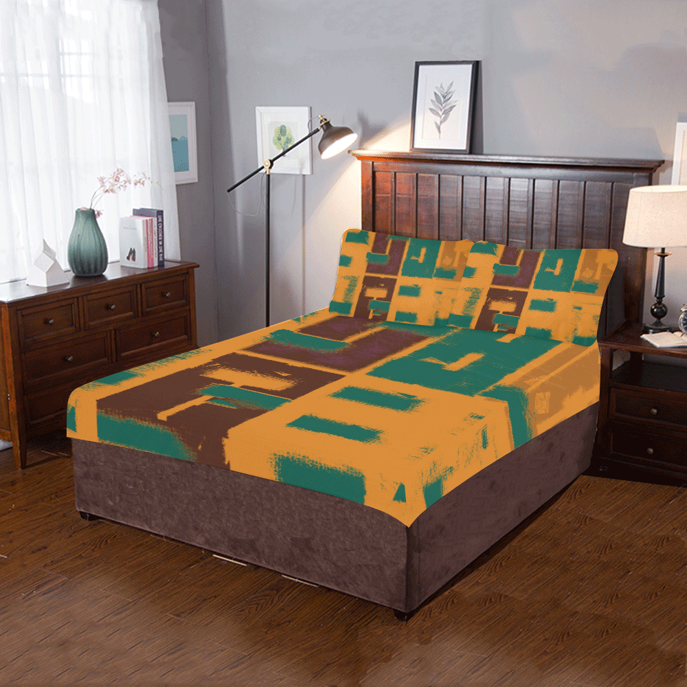 Orange texture 3-Piece Bedding Set