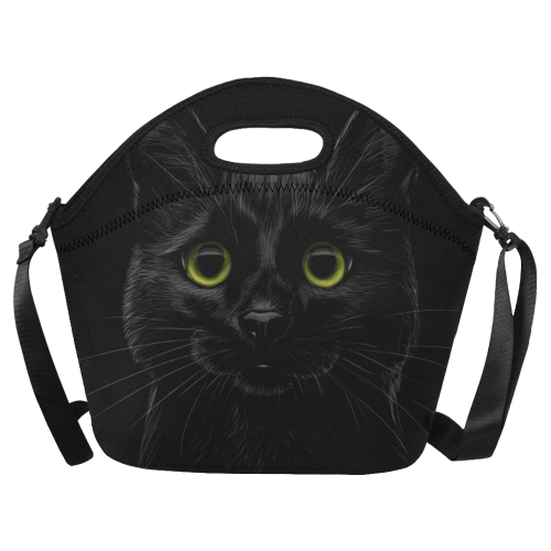 Black Cat Neoprene Lunch Bag/Large (Model 1669)