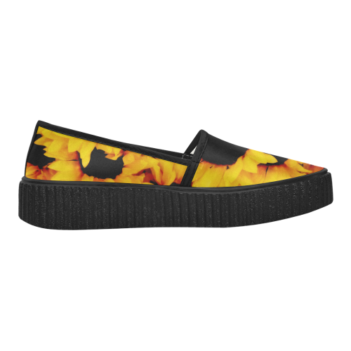Sunflower Love Selene Satin Women's Slip-On Shoes (Model 3063)