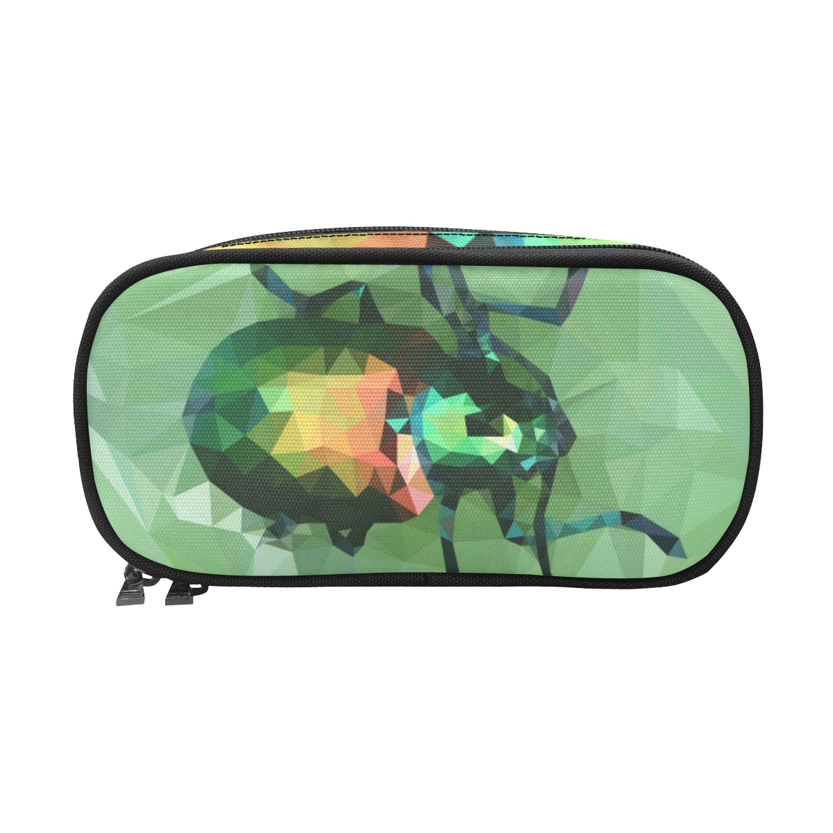 Pretty green bug, Low poly dogbane beetle Pencil Pouch/Large (Model 1680)