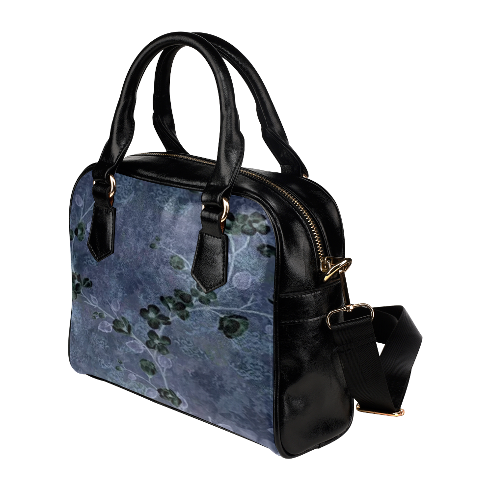 Awesome Dark Dogwood Floral Shoulder Handbag (Model 1634)