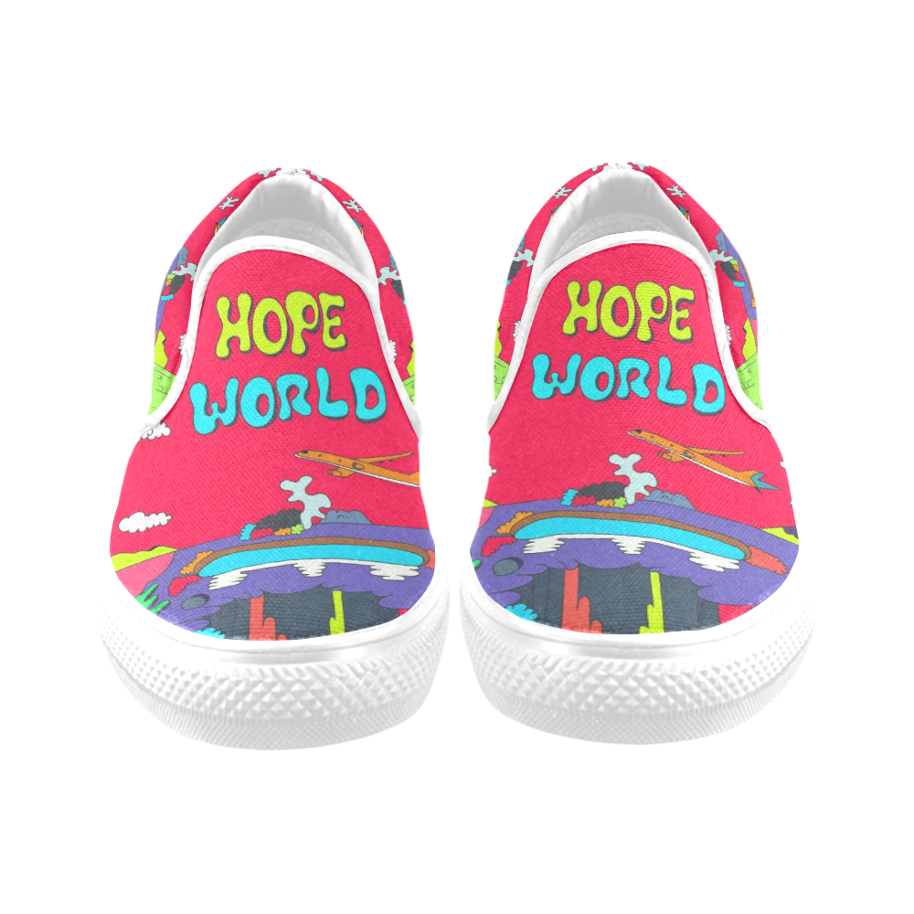 Hope_World Women's Unusual Slip-on Canvas Shoes (Model 019)