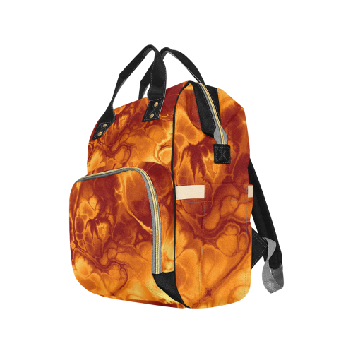 Alien Fire Orange Diaper Backpack Multi-Function Diaper Backpack/Diaper Bag (Model 1688)