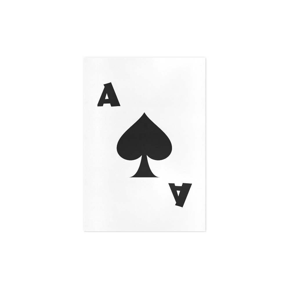 Playing Card Ace of Spades Art Print 7‘’x10‘’